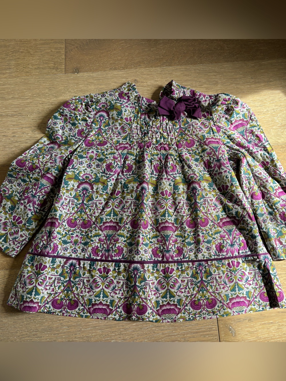 Pili carrera liberty Blouse in Purple and Green 4